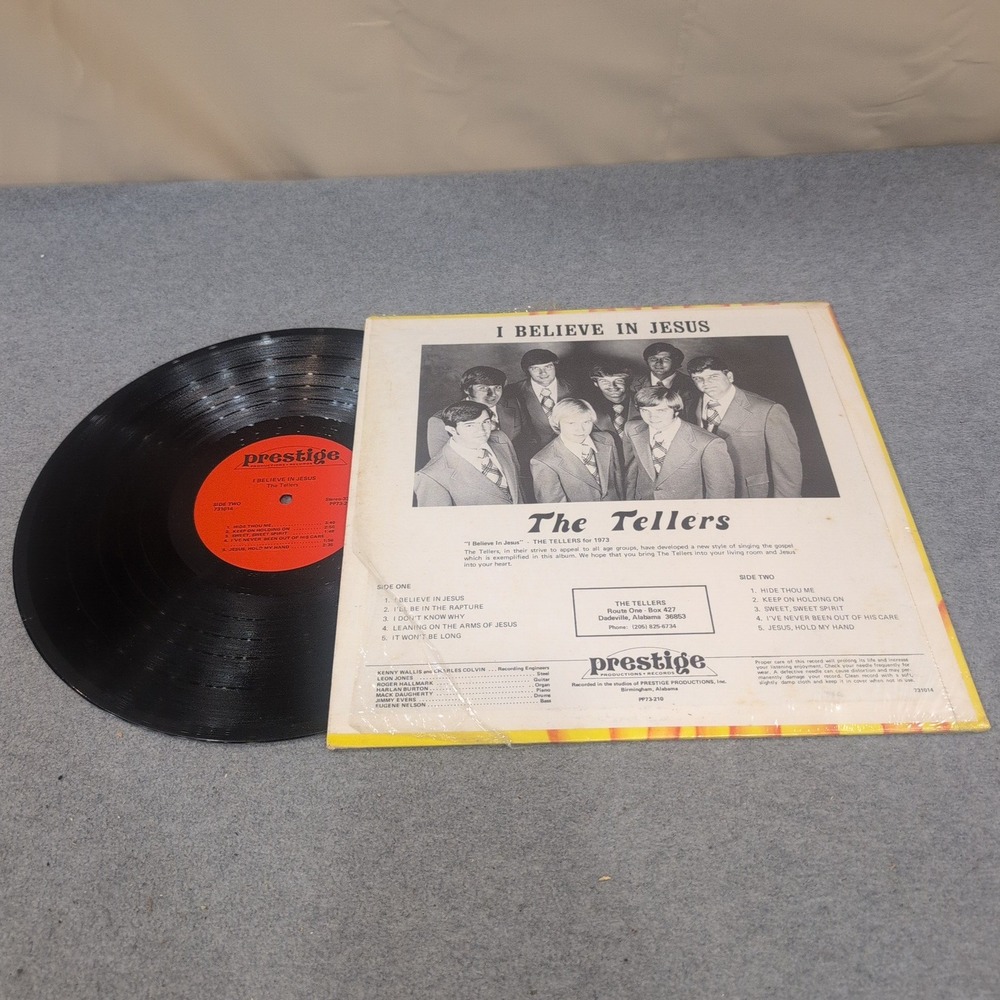 The Tellers I Believe In Jesus Vinyl LP Prestige Productions 731014 Gospel 1973 - Picture 2 of 2